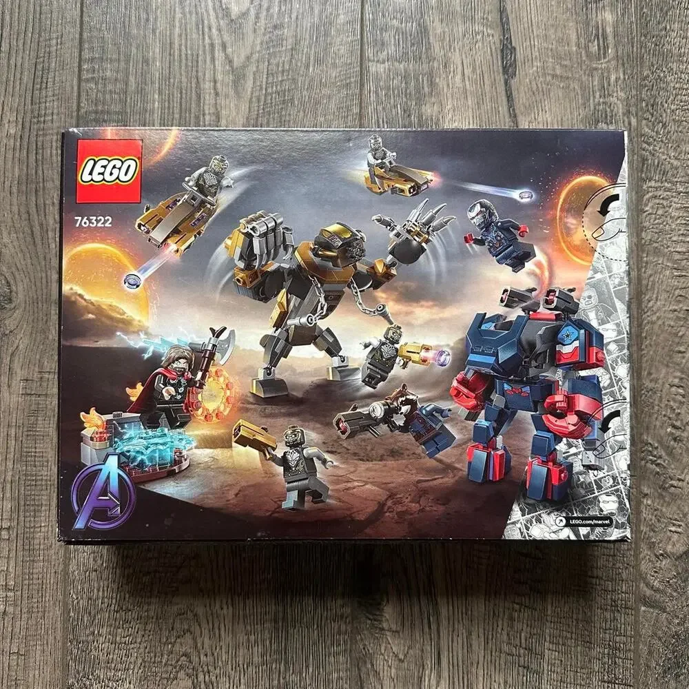 2025 Lego Marvel Avengers Endgame Thor vs Chitauri Iron Patriot Rocket Set 76322
